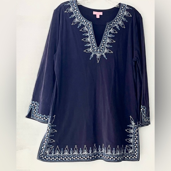 Lilly Pulitzer Embroidered Tunic Top - Picture 2 of 11